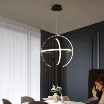 Modern LED kolye ışıkları Tasarımcı Alüminyum Hanglamp Yemek Odası Cafe Loft Bar Dekor Aydınlatma İskandinav Ev Mutfak Armatürleri