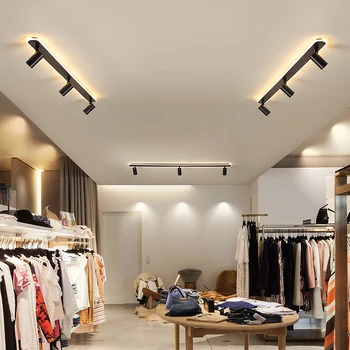 Modern Led tavan ışıkları oturma odası yatak odası çalışma için dolap ticari yer giyim mağazası ev Deco tavan lambası siyah
