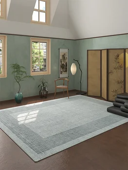 Modern Minimalist Geniş Alan oturma odası halısı Lüks Açık Renk Retro Tasarım Oryantal Yatak Odası Halı Sehpa Mat Ev Dekor
