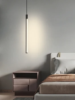 Modern yatak odası led başucu avize oturma odası TV duvar dekorasyon şerit ışık geometrik çizgi ışık şeridi avize
