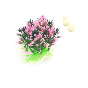 Mor Yapay Plastik Bitki Sualtı Su Çim su tankı Akvaryum Süs Dekorasyon Çiçek Çim Çim 6 cm x 13 cm