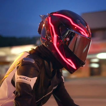 Motosiklet kask lambası Şerit Gece Sürme Sinyal kask lambası DIY 3 Modu LED sinyal ışığı Şerit Sürme Bisiklet Moto Kask