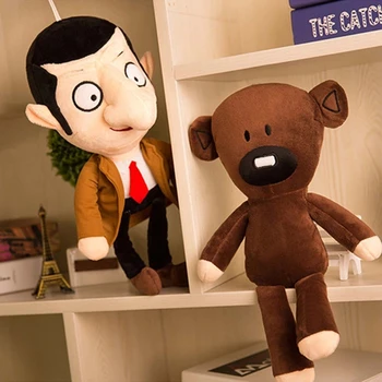 Mr Bean Oyuncak Ayı Hayvan Dolması peluş oyuncak Yumuşak Karikatür Kahverengi Şekil Bebek Kawaii Ayı Çocuk Çocuk Hediye Oyuncaklar doğum günü hediyesi