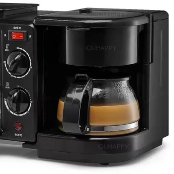 Mutfak 3 in 1 Kahvaltı Makinesi Kahve Makinesi ekmek kızartıcı Elektrikli Mini Fırın sosisli sandviç makinesi Pişirme gözleme makinesi Ev