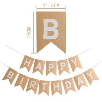 Mutlu Doğum Günü Afiş Kore Tarzı 1-9th Mutlu Doğum Günü Dekorasyon Bayrak Kiraz Kuşu İlk Doğum Günü Erkek Kız Bebek Duş Malzemeleri