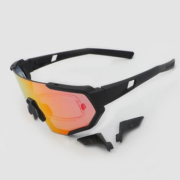 NEWBOLER Bisiklet Gözlük Polarize Açık Spor erkek Bisiklet Güneş Gözlüğü Dağ Yol Bisikleti Gözlük 3 Len UV400 Bisiklet Gözlüğü