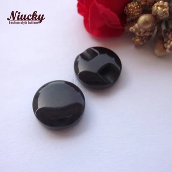 Niucky 12.5 mm Yüksek Kaliteli Kalın Siyah / Beyaz Ekmek Düğmeleri Dikiş Beyaz ve Siyah Satranç Düğmeleri Malzemeleri R0401-009w&b