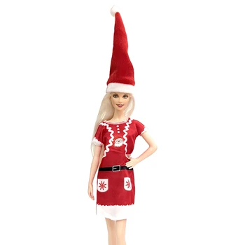 NK 1 Adet Moda Noel Elbise El Yapımı Giysi Aksesuarları Barbie Soyunma DIY Çocuklar 1/6 Bebek Mevcut Kız Oyuncak Hediye