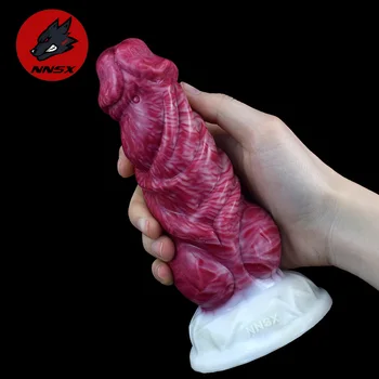 NNSX YENİ Köpek Düğüm Yapay Penis Kadınlar için Seks Oyuncakları Vantuz ile Simüle Glans Silikon Penis Vajina G Noktası Masturbator Seks Shop