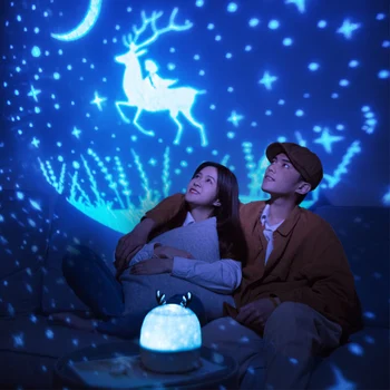 Noel gökyüzü ışık projektör küçük kapalı atmosfer gece lambası çocuk Doğum günü hediyeleri için