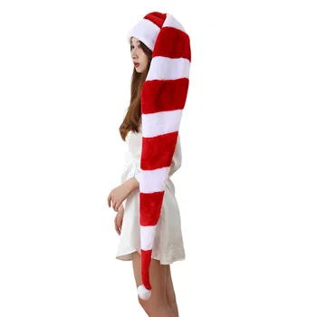 Noel Kırmızı Beyaz Klasik Lengthen Santa Şapka Geleneksel Noel Baba Kap Parti Kostüm Tatil için 130 CM LL@17