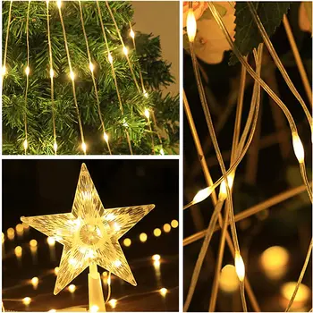 Noel LED yıldız sokması ışıkları USB/pil uzaktan peri garland ışık Navidad noel süslemeleri ağacı düğün tatil
