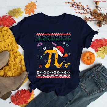 Noel Matematik Pi Sembolü Harajuku Yeni erkek Moda Rahat Erkek T-shirt Matematik Pi kısa kollu t-shirt T Shirt Kadın Chemise Homme
