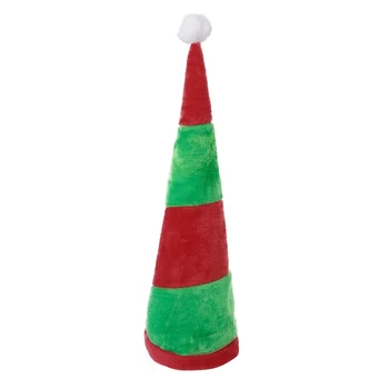 Noel Partisi Cosplay Kostüm Peluş Komik Elf Şapka ve büyük ayakkabı Şerit Kostüm Tam Ayaklı Tayt Külotlu Seti