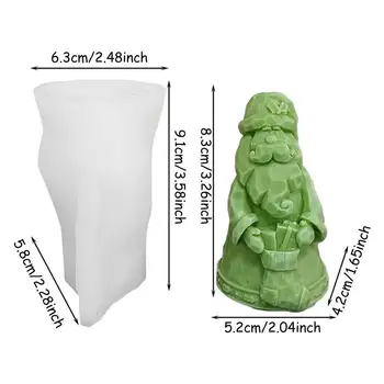 Noel silikon kalıp Mum için Büyük 3D Noel Baba Dökme El Yapımı DIY Zanaat Kalıp Formları Ev Dekorasyonu için Mum Yapma