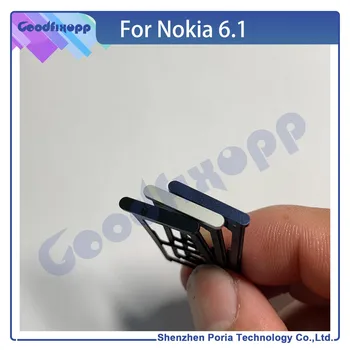 Nokia 6.1 için SIM Kart Ve Adaptörler Almak Çip Tepsisi Desteği Kaset Değiştirme Konut Tamir Parçaları SD Kart Yuvası