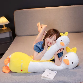 Okul Kaz Yastık uyku yastığı Uzun Yastık Sevimli Büyük Kaz Yastık Kız Hediye Çocuk peluş oyuncak Yastık