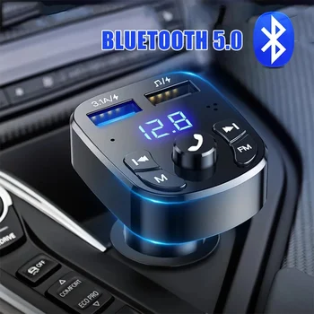Olaf FM Verici Bluetooth Kablosuz Araç kiti Handfree 2 USB Araç Şarj Araç Bluetooth MP3 Müzik AUX Çalar Araç Şarj