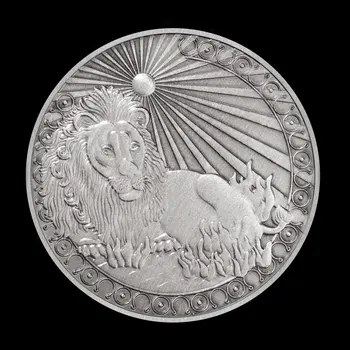 Oniki Takımyıldızları Zodyak Leo Desen Koleksiyon Gümüş Kaplama Sikke Yaratıcı Hediye hatıra parası
