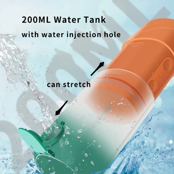 Oral Diş Irrigator Streç Taşınabilir diş duşu Şarj Edilebilir su jeti 4 Memeleri Su Geçirmez 200ML Tankı Diş Beyazlatmak İçin