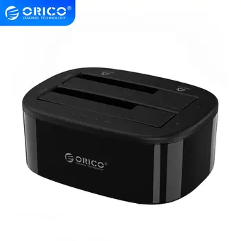 ORICO USB 3.0 SATA Çift Bay Sabit Disk Yerleştirme İstasyonu için 2.5/3.5 inç HDD/SSD Çevrimdışı Klon Fonksiyonu ile [UASP Protokolü]