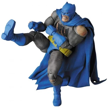 Orijinal Mafex DC Comics Batman Kara Şövalye Döner Mavi Sürüm 6 inç Tahsil figürler Anime Aksiyon şekilli kalıp Oyuncaklar