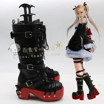 Oyun Ölü ya da Diri 5 Marie Gül Cosplay Ayakkabı Anime Parti Boots Custom Made