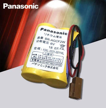 Panasonic Orijinal 2 adet / grup BR-AGCF2W Lityum 6V 2200mAh PLC pil piller kahverengi fiş konnektörleri