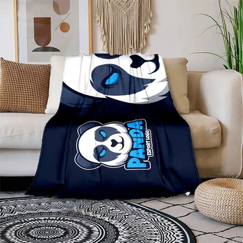 Panda 3D baskı battaniye kanepe battaniye yataklar için süper yumuşak sıcak battaniye pazen atmak battaniye tüm sezon ışık yatak odası sıcak katlı