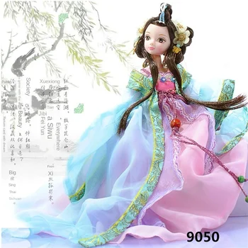PE Zarif Kurhn Kostüm Bebek Kız İçin Çin Geleneksel Bebek Ortak Vücut Model Oyuncaklar Çocuklar İçin çocuklar için doğum günü hediyesi ZH092
