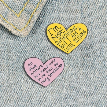 Pembe Aşk Rozeti Yaratıcı Karikatür Kalp şeklinde Emaye Broş Kişilik İfade Pin Moda Yaka Sırt Çantası Takı Hediye