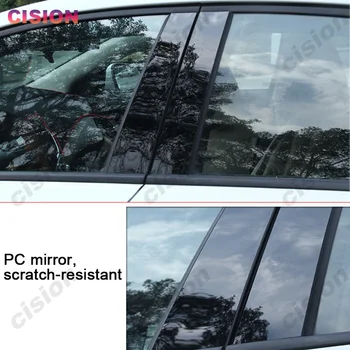 Pencere Kapı Sütun B C Sütunlar Sonrası Kapak Trim Hyundai Accent Solaris Hatchback 2011-2018 Parlak Siyah Ayna Etkisi Etiket