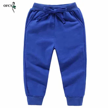 Perakende Pantolon Erkek Şeker renk Spor Erkek Pantolon Bahar Sweatpants Erkek Sonbahar Genç çocuk Aktif Giyim 2-12 yıl
