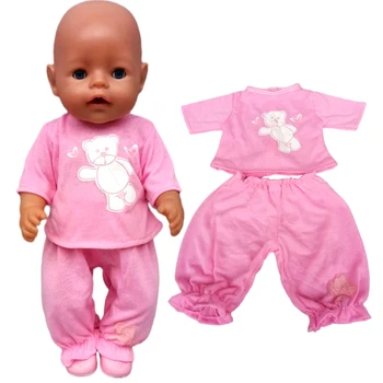 Pijama Genel 45cm 43cm Bebek Yeni Doğan oyuncak bebek giysileri Çocuk Kız Oyuncak Kıyafetler