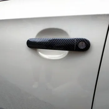 Plastik Taklit Karbon Fiber Kapı kulp kılıfı Trim fit Audi TT için 8j 8n MK1 MK2 RS Kolları Aksesuarları Araba Sticker
