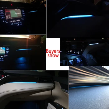 PMFC Ortam ışıkları LED Merkezi Konsol Araba İç Dekoratif ışıklar atmosfer ışığı Lambası Toyota Camry 2018 2019 2020 2021