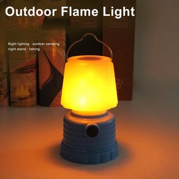 Pocketman açık kamp ışık Led taşınabilir alev lambası fener çadır ışığı taşınabilir el feneri Torch Lanterna tarafından 3AAA piller