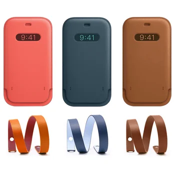 Premium Deri Magsafeing Telefon kılıfı çanta Manyetik Cüzdan iPhone 12 13 pro max mini kart Kablosuz Şarj kapak Kol