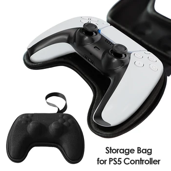 PS5 Taşınabilir Darbeye Dayanıklı EVA Denetleyici Çantası su geçirmez darbeye dayanıklı Play Station 5 Gamepad Fermuar Koruyucu saklama kutusu Parçaları