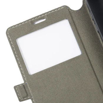 PU deri telefon kılıfı Ulefone Zırh X8 Flip Case Ulefone Zırh X8i Görünüm Penceresi Kitap Durumda Yumuşak TPU Silikon arka kapak