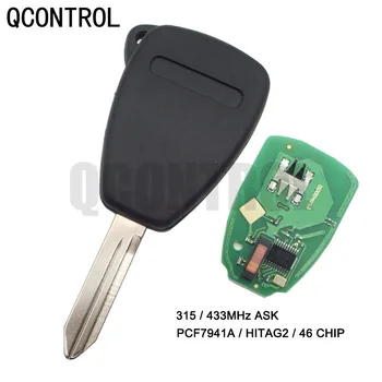 QCONTROL ID46 Çip İle 2 Düğme Akıllı Uzaktan Anahtar Fob 315/433 mhz için Chrysler 300C Sebring PT Cruiser 05179516AA Hiçbir İşareti