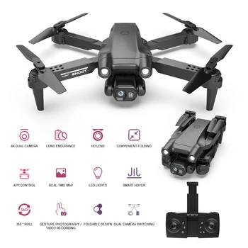 QJ 2022 Yeni GT2 Mini Drone 1080P 4K HD Kamera 2.4 Ghz Wifi FPV Hava Basıncı Sabit Yükseklik RC Katlanabilir Quadcopter Hediyeler Oyuncaklar