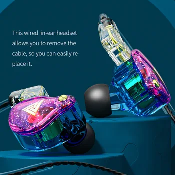 QKZ AK6 Pro 3.5 mm Kablolu Oyun mikrofonlu kulaklık Dinamik Kulaklık HIFI Bas Kulakiçi Kulak Spor Gürültü İptal Kulaklık