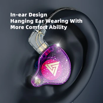 QKZ AK6 Pro EDX Pro 1DD Dinamik Kulaklık HIFI Bas Kulakiçi Kulak Monitörü Spor Gürültü İptal Kulaklık ZST X