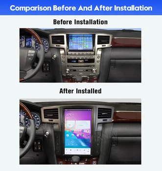 Qualcomm 13.6 İnç Android 11 Araba Radyo Lexus LX570 2007 2008-Araba Multimedya Oynatıcı GPS Navigasyon Otomatik Stereo Alıcısı