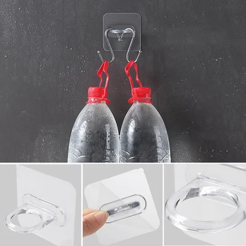 Raf Yapışkanlı Punch-ücretsiz Yuvarlak Kanca Duş Jeli şişe rafı Raf destek tutucu Dolap Kanca Mutfak Banyo Asılı Raf Kanca