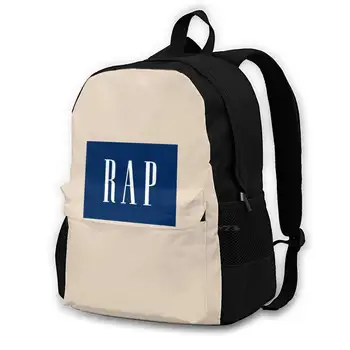 Rap Boşluk Çantası Sırt Çantası Erkekler Kadınlar Kızlar İçin Genç Siyah Rap Boşluk Logosu Hip Hop Tuzak Müzik Tuzak Müzik Hip Hop Rap Hip Hop Müzik