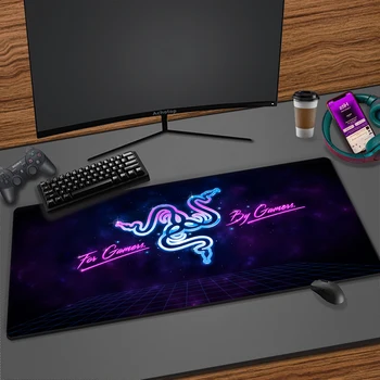 Razer Özgünlük Sanat HD Baskı XXL Mouse Pad Oyun Aksesuarı Sıcak Büyük Bilgisayar Kilidi Kenar klavye matı Mousepad Hediye