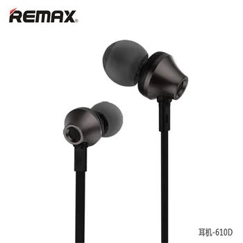 Remax Stereo Müzik Kulak Metal Kulaklık Süper Net Gürültü Izole Kulaklık için Mic ile iPhone Android Smartphone
