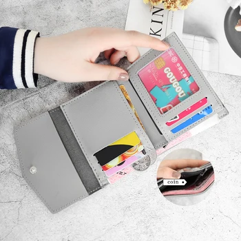 Retro kart tutucu Kısa Beyaz Küçük Çoklu kart kart çantası İş Cep İnce İnce KİMLİK Kredi Kartı Para Tutucu Cüzdan